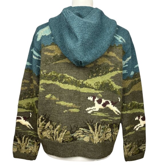 Vintage Ralph Lauren Wool Dog Hunt Cardigan Sweater Hoodie Jacket - Picture 10 of 16